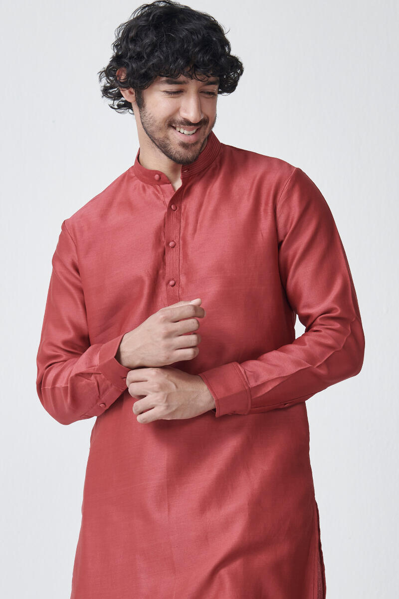 Shirin Arsh Red Chanderi Kurta