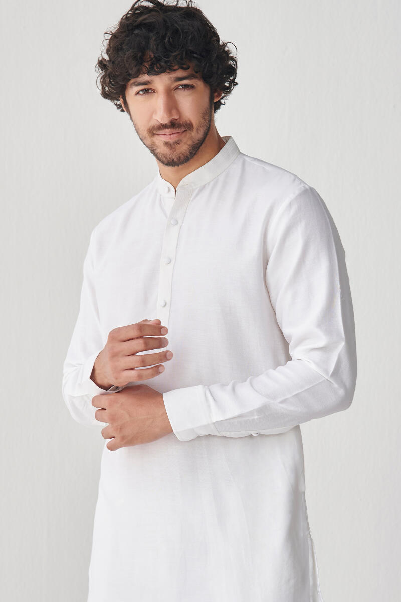 Shirin Arsh White Chanderi Kurta