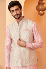 Shirin Mahin Sanganeri Chanderi Nehru Jacket