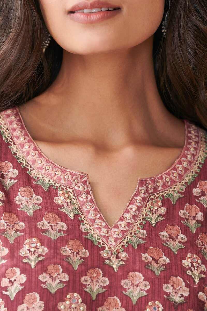 Nasrine Nahida Sanganeri Cotton Dobby Kurta