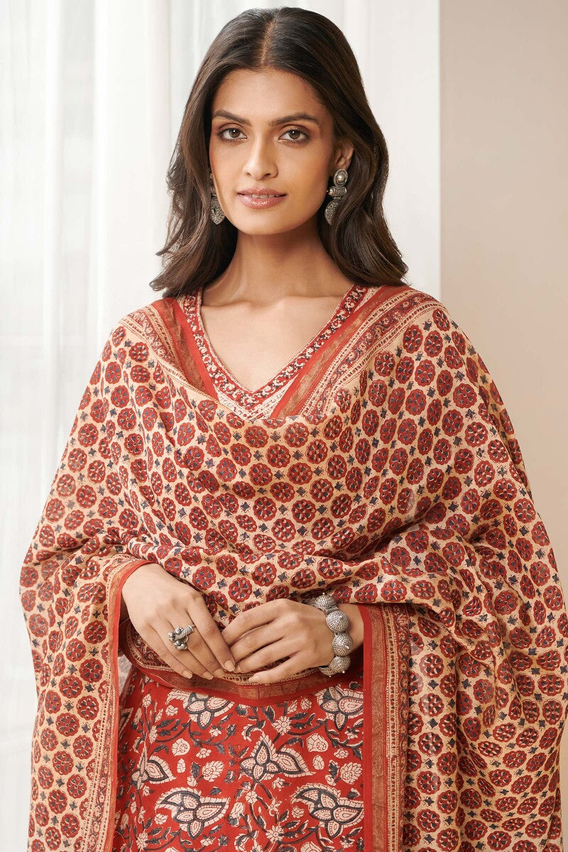 Sehra Darya Bagru Chanderi Dupatta