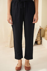 Naadirah Tazmeen Faux Wool Handloom Narrow Pants