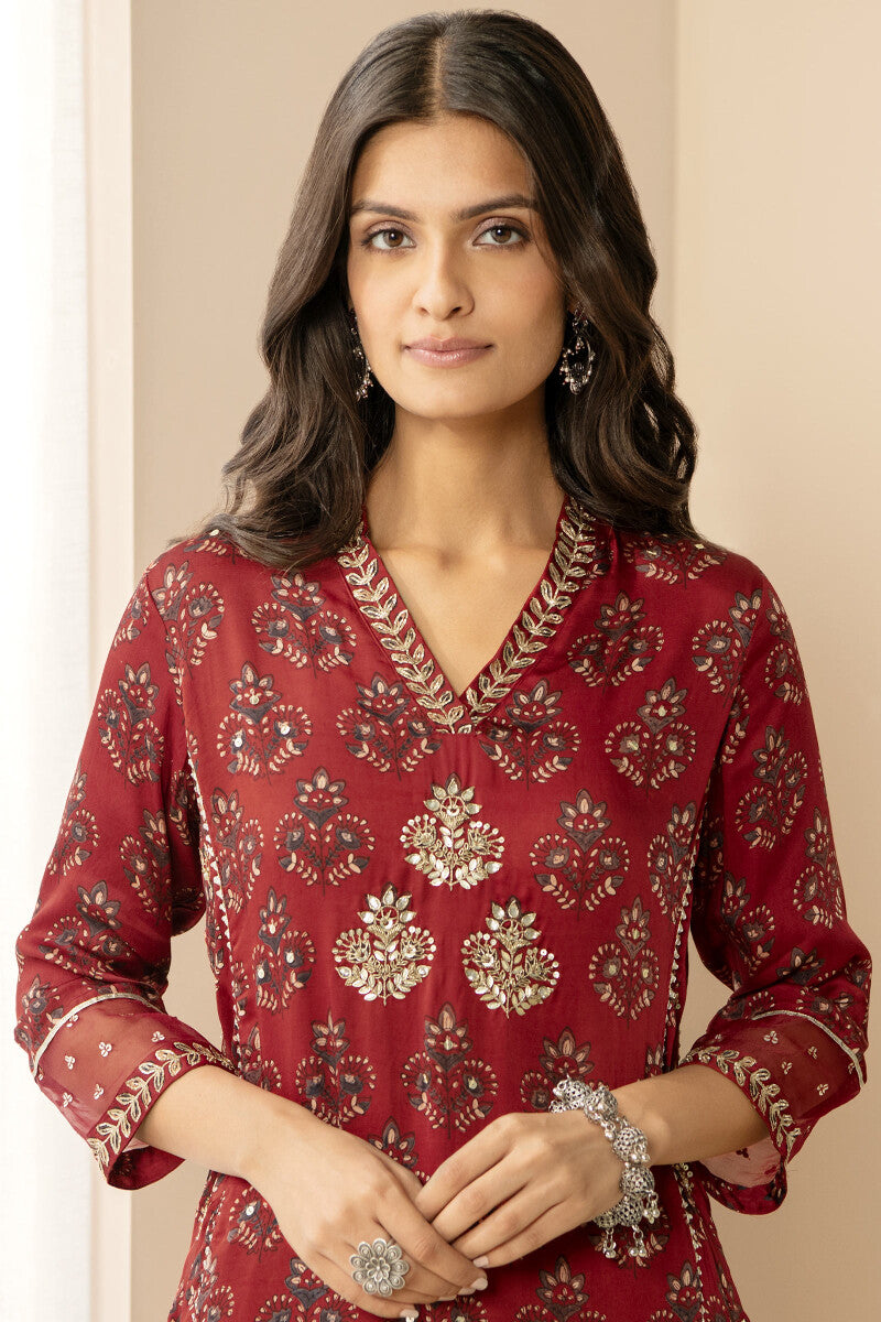 Zubeida Jahanzeb Ajrak Modal Kurta