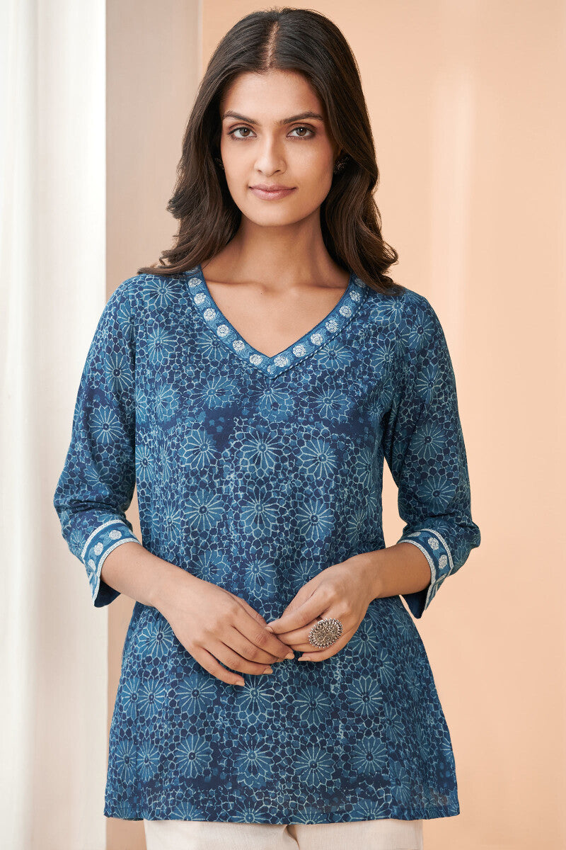 Sehra Nosheen Indigo Top