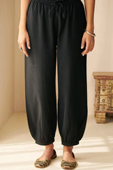 Naadirah Zoya Black Handloom Izhaar Pants