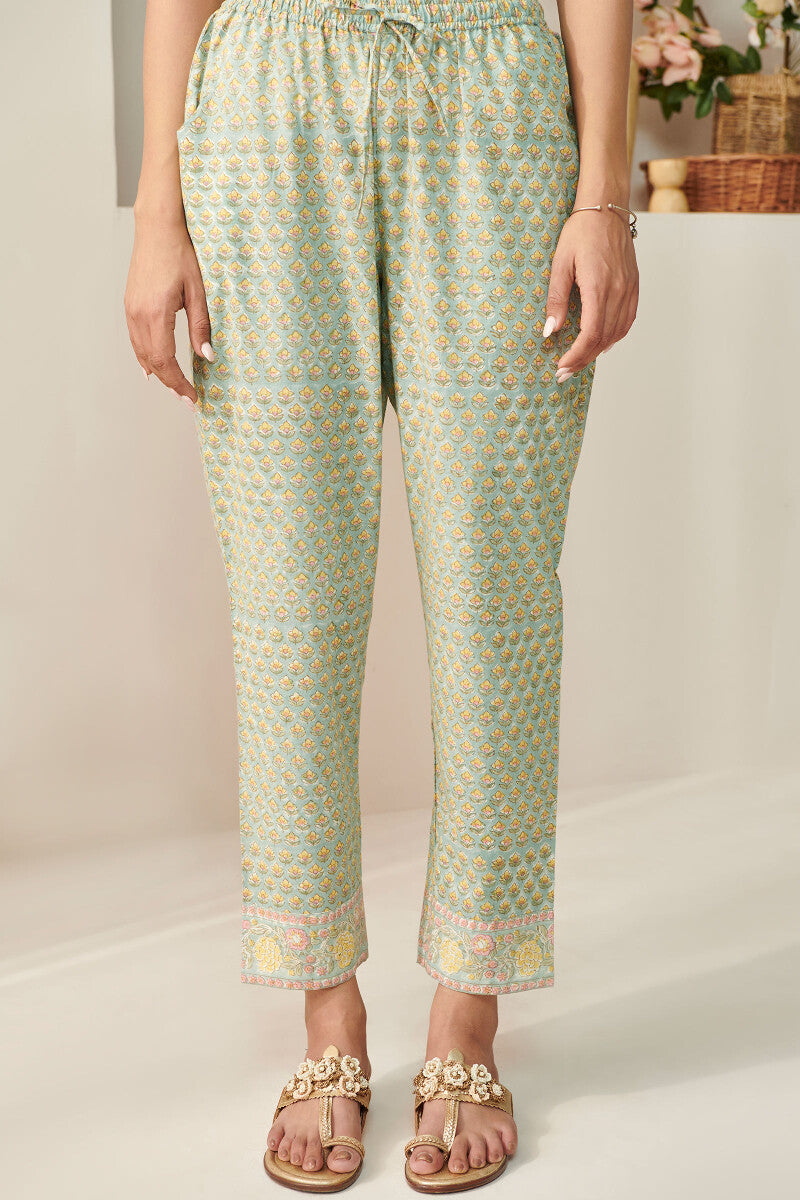 Gulshan Bagh Yasmine Sanganeri Narrow Pants