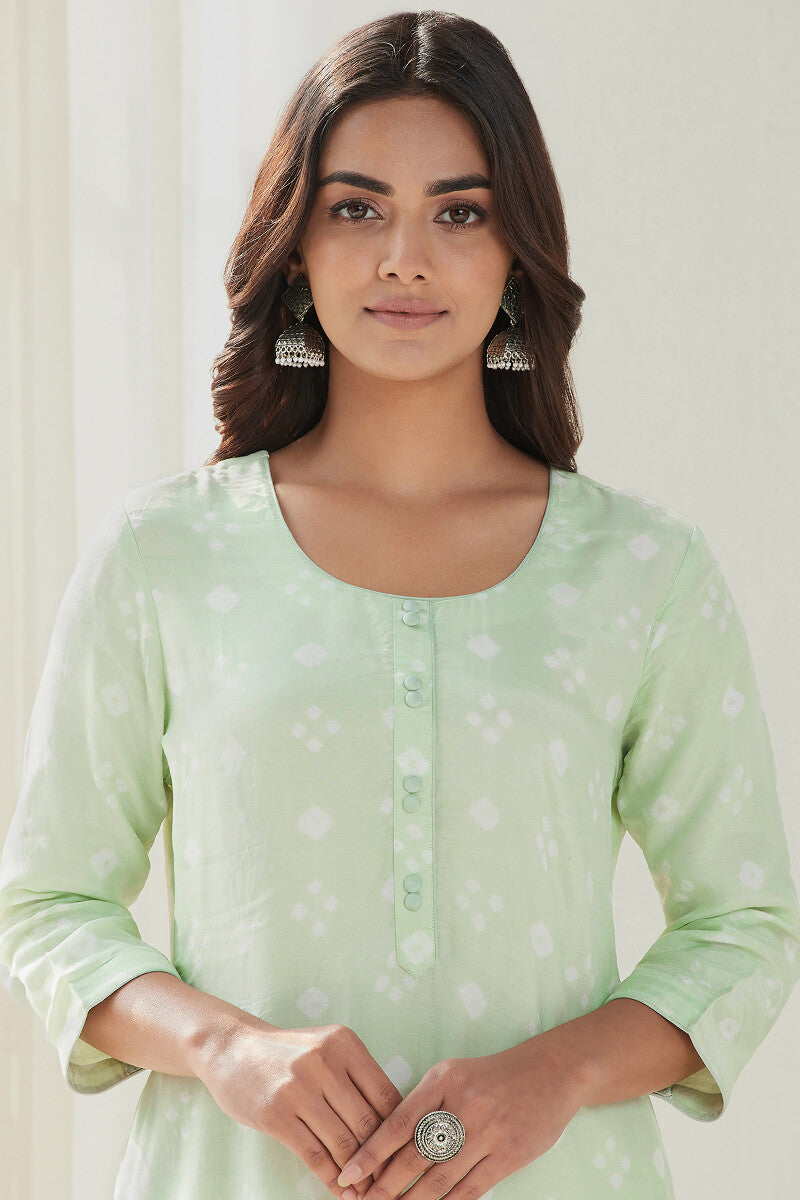 Gauhar Afroza Light Green Bandhej Kurta