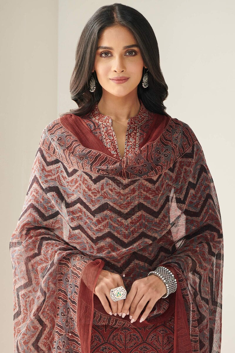 Sehra Samira Ajrak Kota Dupatta