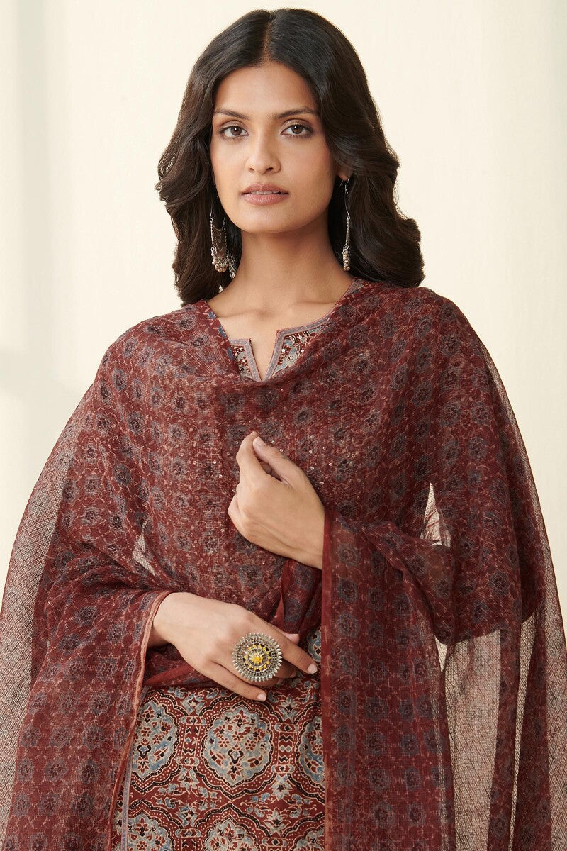 Sehra Sahiba Ajrak Kota Dupatta