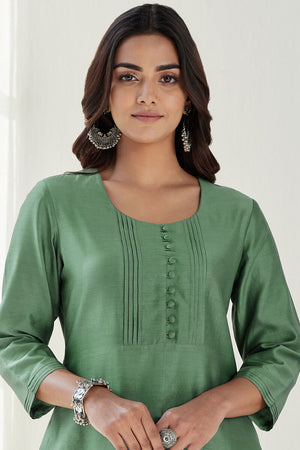 Gauhar Maira Green Chanderi Kurta