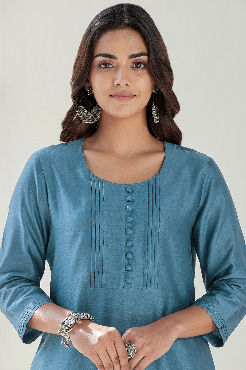 Gauhar Maira Blue Chanderi Kurta