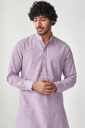 Zaid Lilac Handloom Kurta