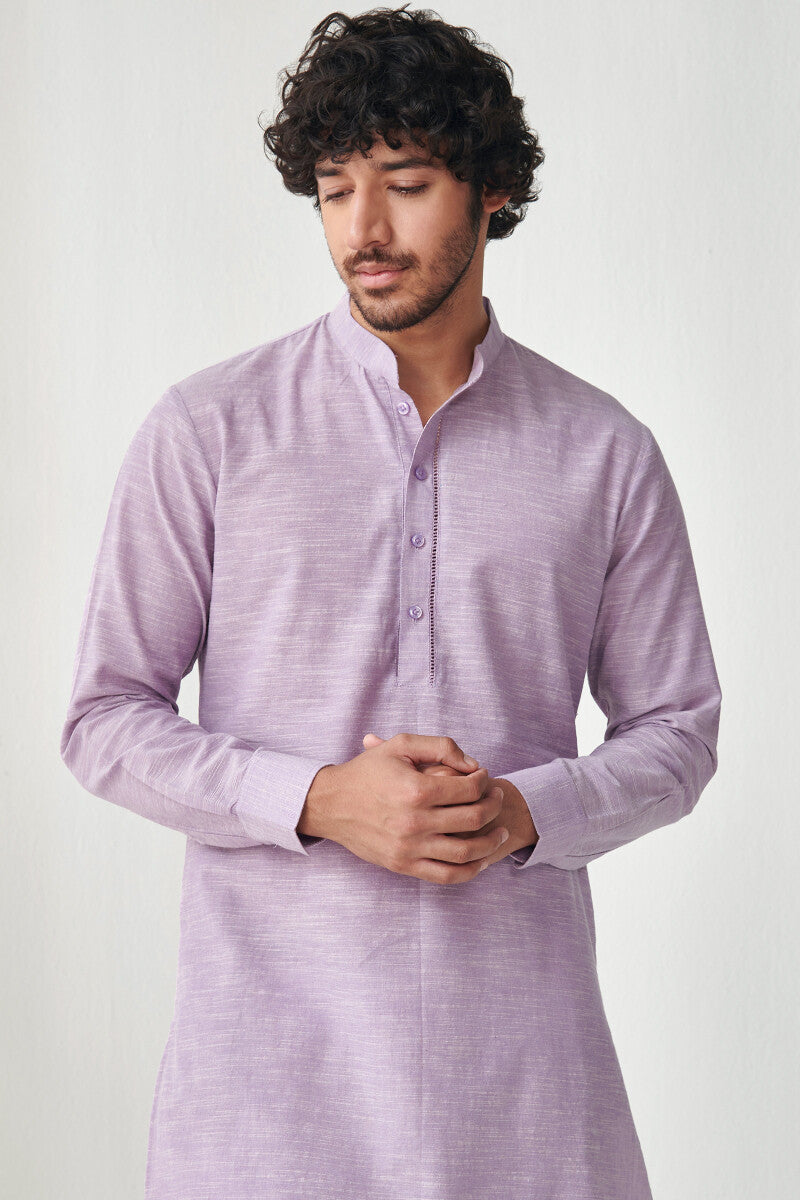 Zaid Lilac Handloom Kurta
