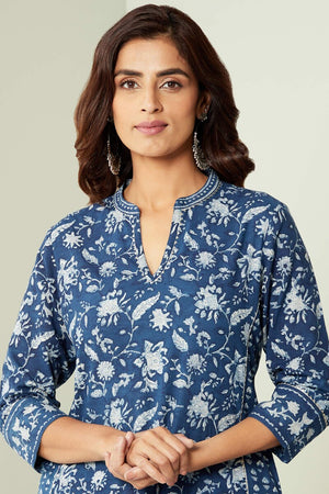 Sehra Shirin Indigo Kurta