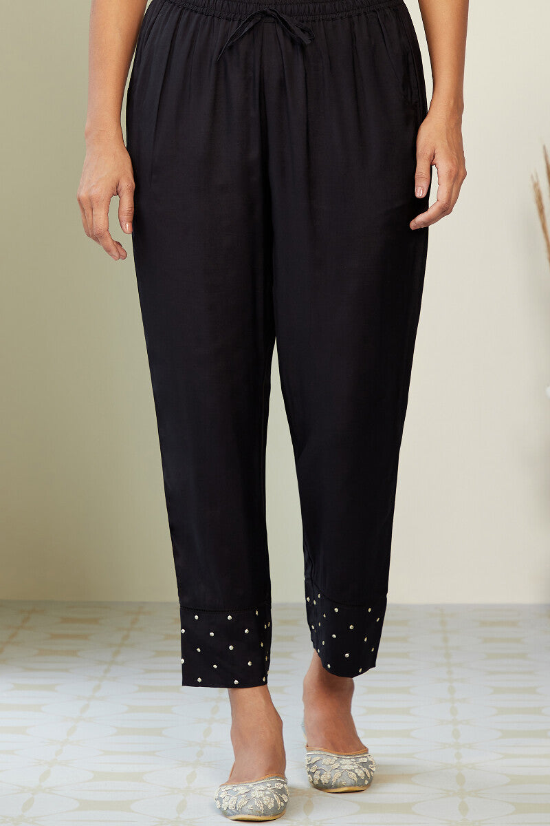 Mehrunissa Zeinab Black Narrow Pants