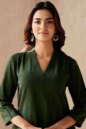 Roza Seher Forest Green Kurta