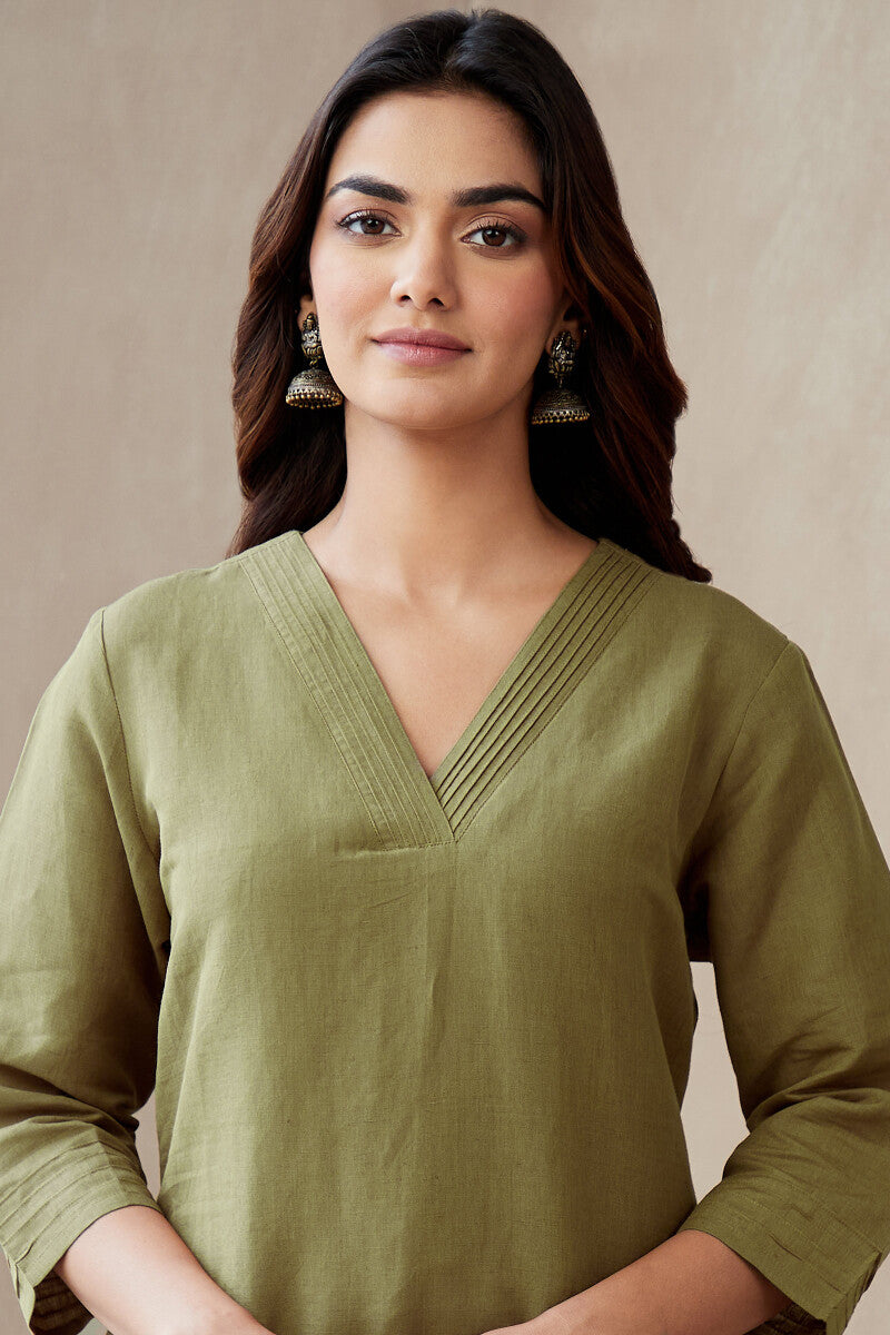 Roza Seher Olive Green Kurta
