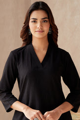 Roza Seher Black Kurta