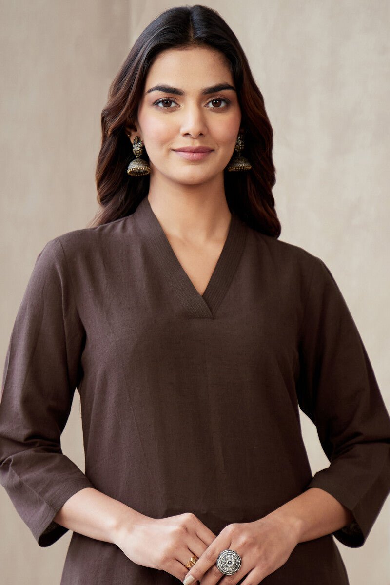 Roza Seher Brown Kurta