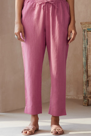 Roza Seher Pink Narrow Pants