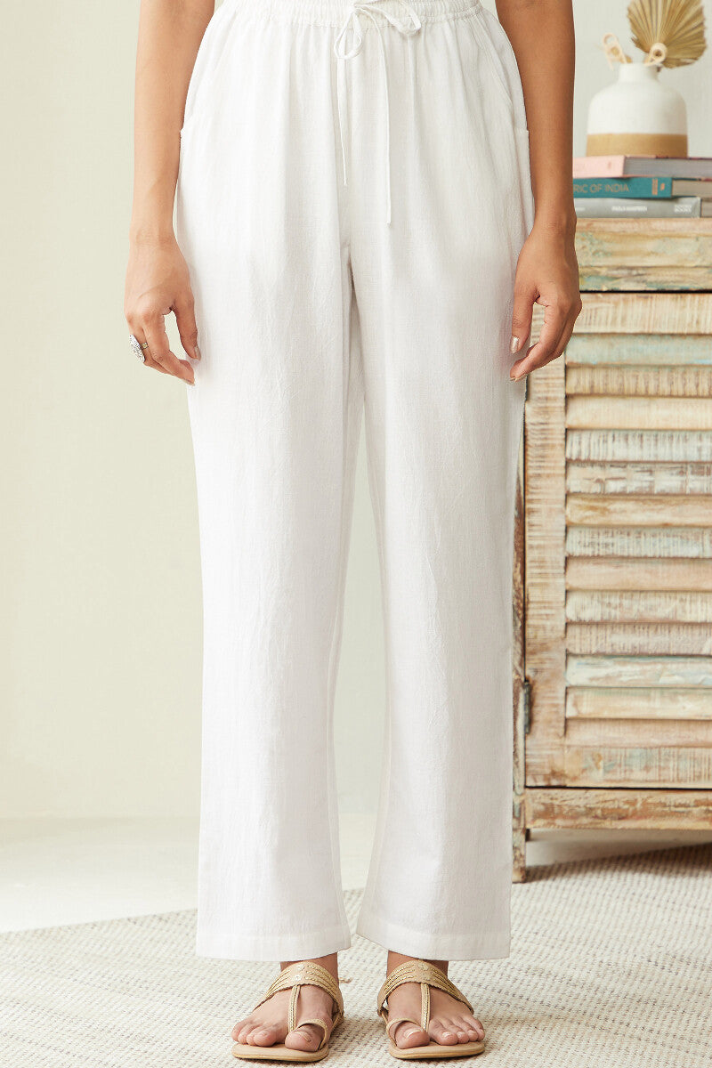 Roza Seher White Pants