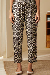 Roza Farah Bagru Narrow Pants