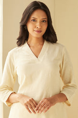 Roza Seher Cream Kurta