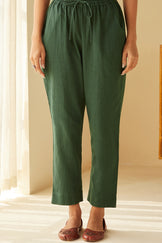 Sehra Seher Forest Green Narrow Pants