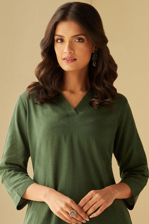 Sehra Seher Forest Green Kurta