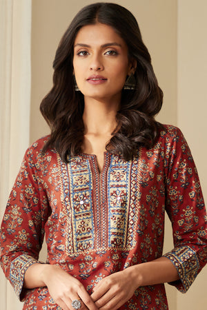 Sehra Aleena Bagru Kurta