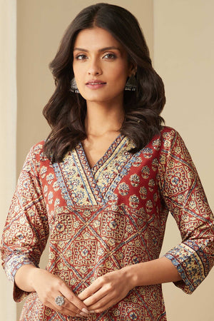 Sehra Nida Bagru Kurta