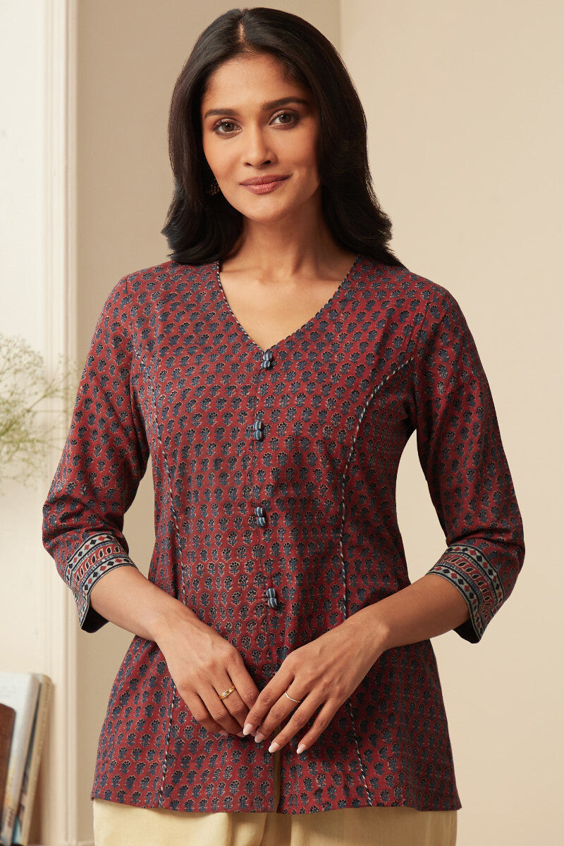 Sehra Ruhi Ajrak Top