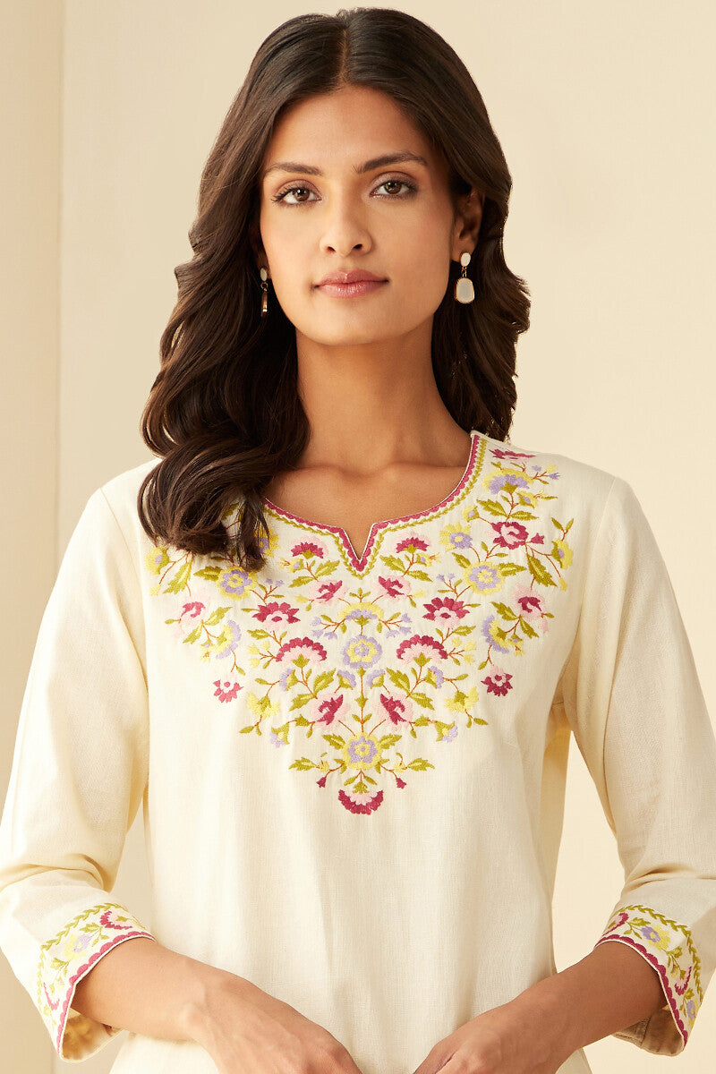 Rosheen Seher Cream Kurta