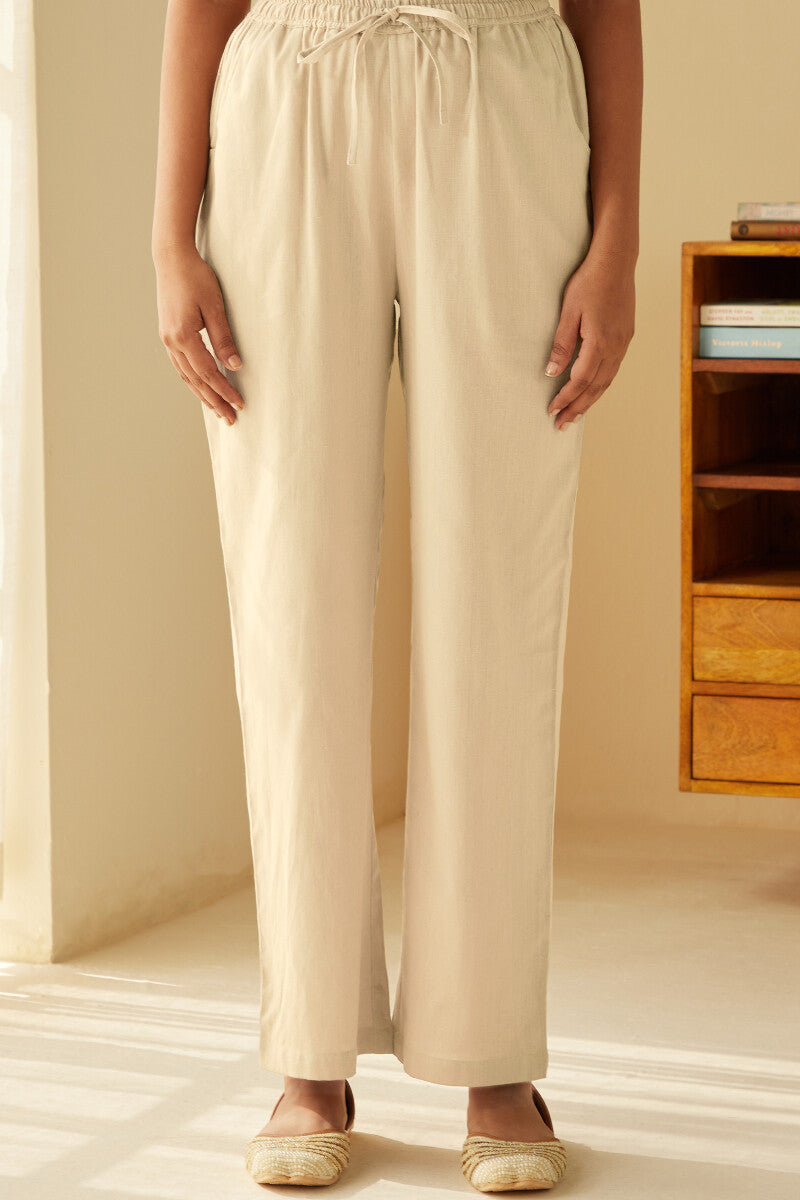 Roza Seher Off White Pants