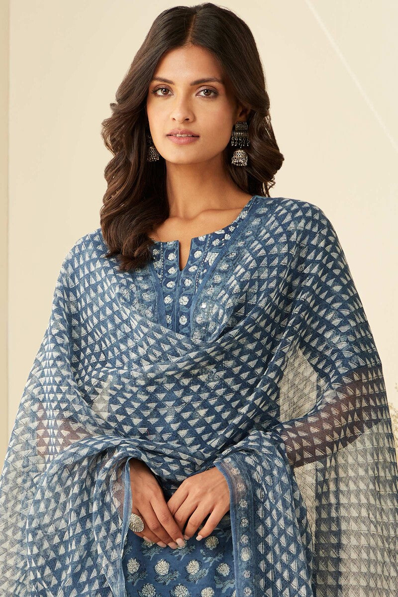 Sehra Zoya Indigo Dupatta