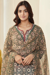 Sehra Mehreen Bagru Dupatta