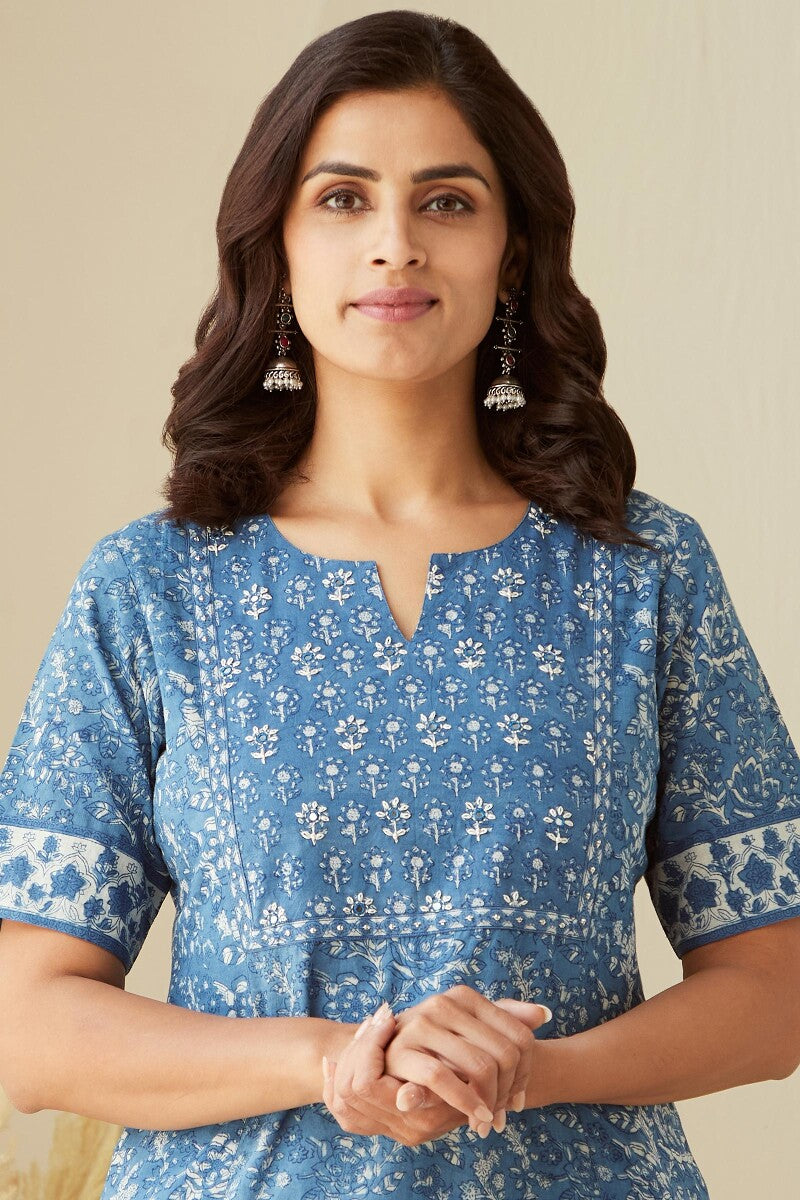 Sehra Noor Indigo Kurta