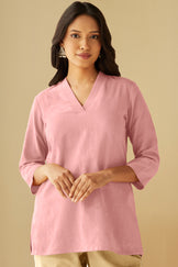 Roza Seher Rose Pink Top