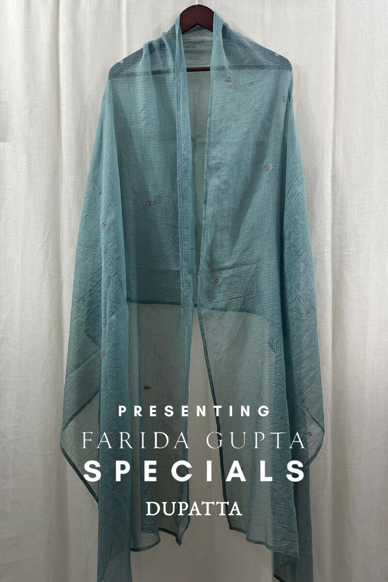 Blue Plain Dupatta