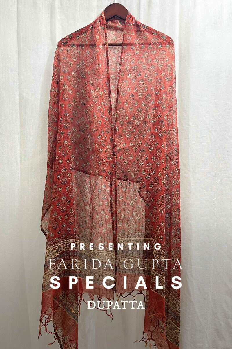 Bagru Red Kurta