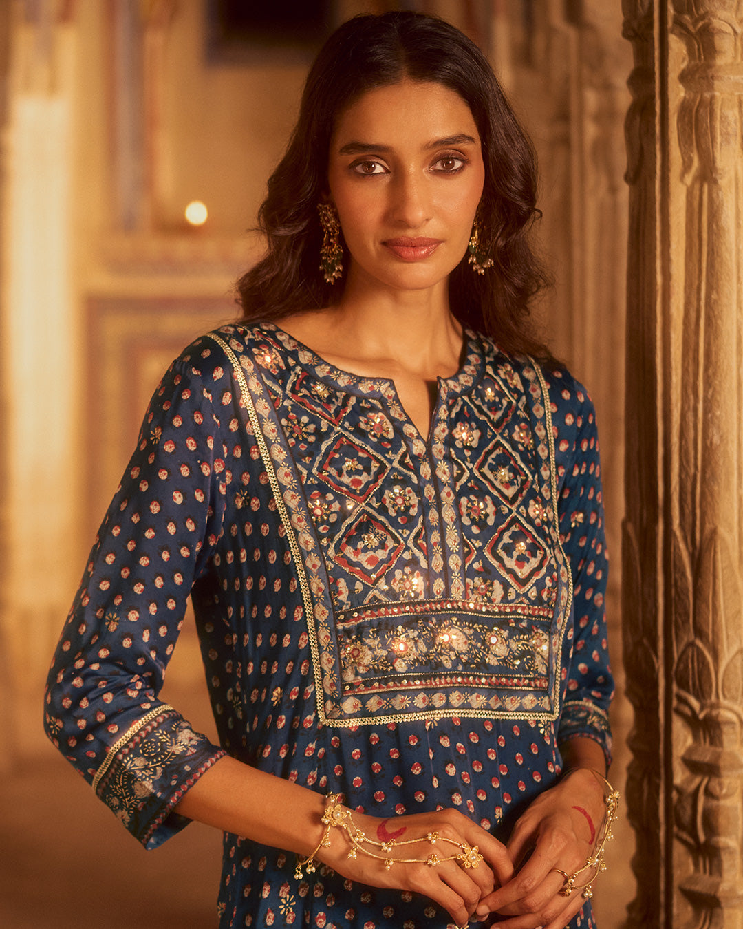 Roshanara Fareena Bagru Dabu Kurta