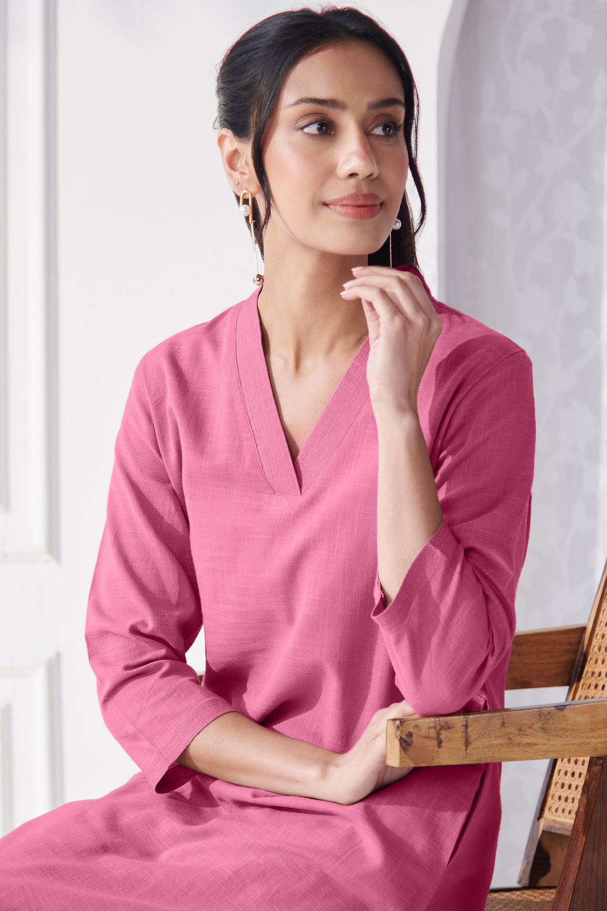 Surplus: Roza Sabira Pink Kurta