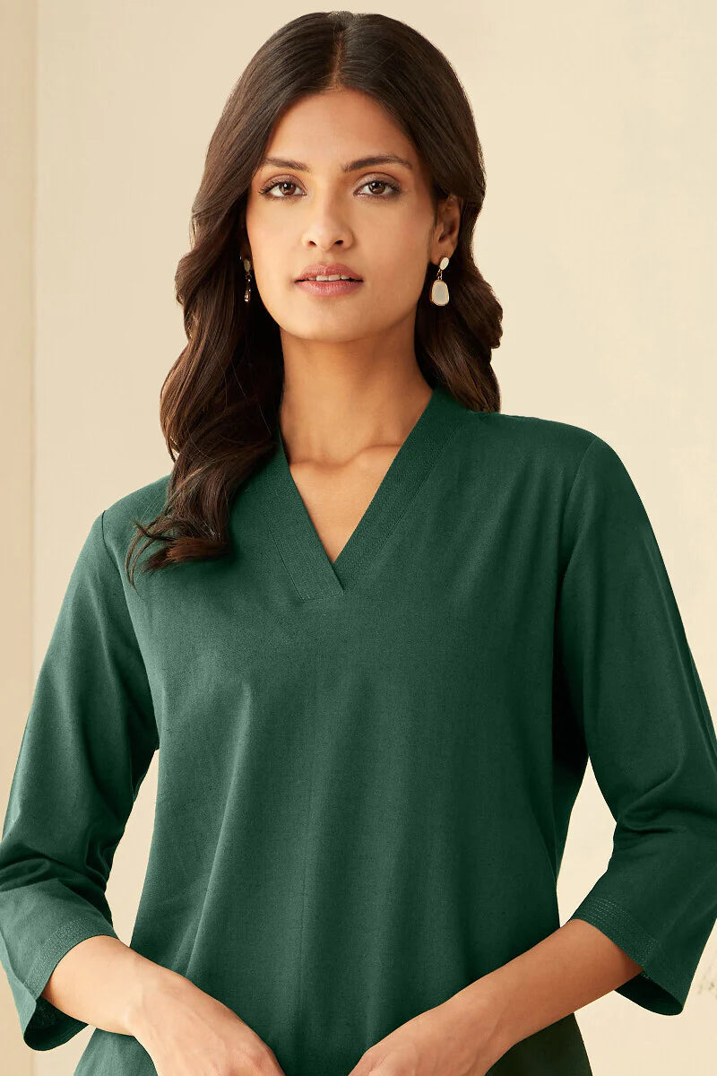 Roza Seher Emerald Green Kurta