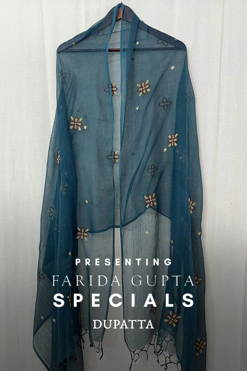 Dark Green Kota Dupatta
