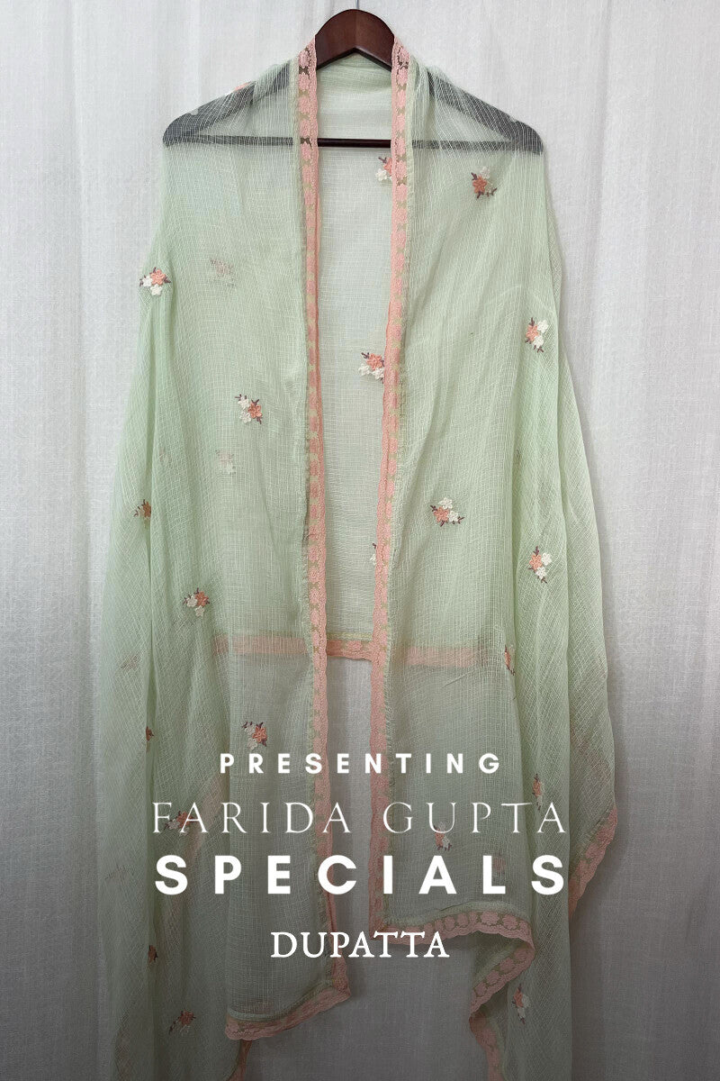 Green Embroidered Dupatta