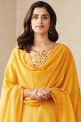 Roza Zoya Mustard Dupatta