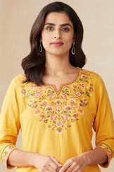 Roza Zoya Mustard Kurta