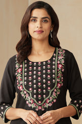 Roza Zoya Black Kurta
