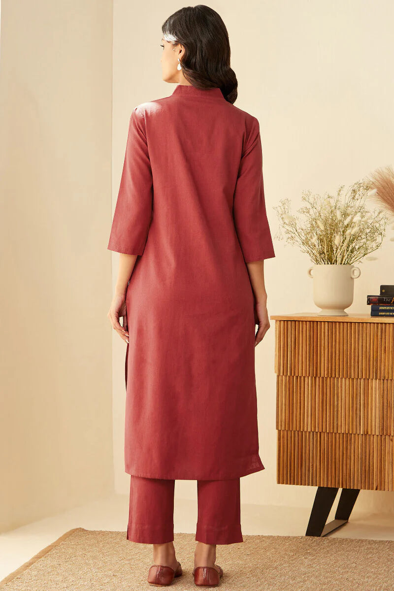 Roza Seher Crimson Red Kurta