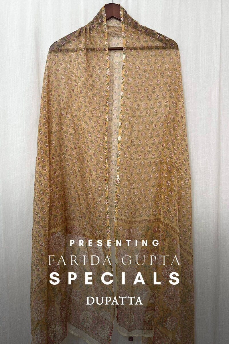 Yellow Sanganeri Dupatta